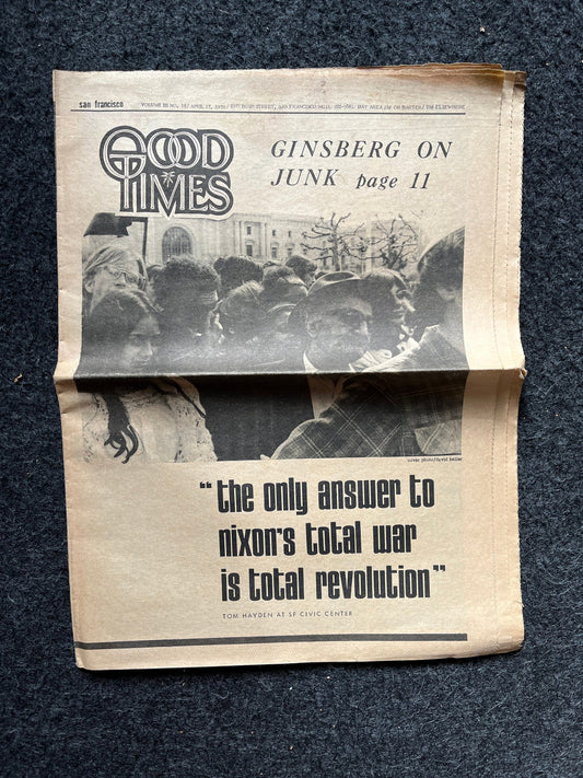 1970s High Times Underground Newspaper, Black Panther Party, Vintage Antique Collectibles, Hippie Grunge Art Gifts, San Francisco Gifts