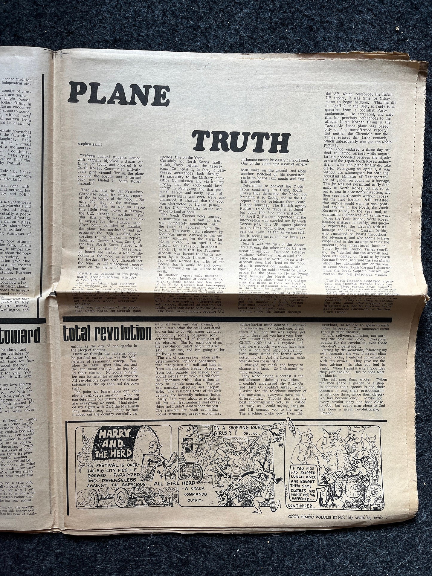 1970s High Times Underground Newspaper, Black Panther Party, Vintage Antique Collectibles, Hippie Grunge Art Gifts, San Francisco Gifts