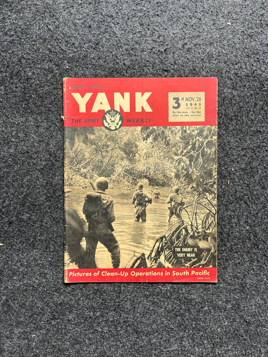 1943 GI Sketchbook WW2 Yank Magazine Collectible Military Magazine Memorabilia, Anniversary Gifts For Him, Vintage Military Wall Decoration