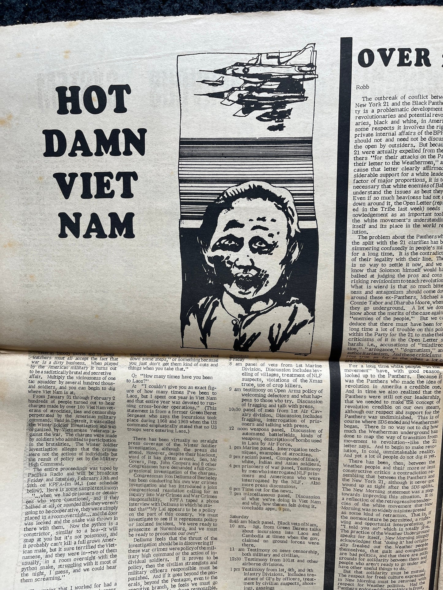 1970s High Times Underground Newspaper, Black Panther Party, Vintage Antique Collectibles, Hippie Grunge Art Gifts, San Francisco Gifts