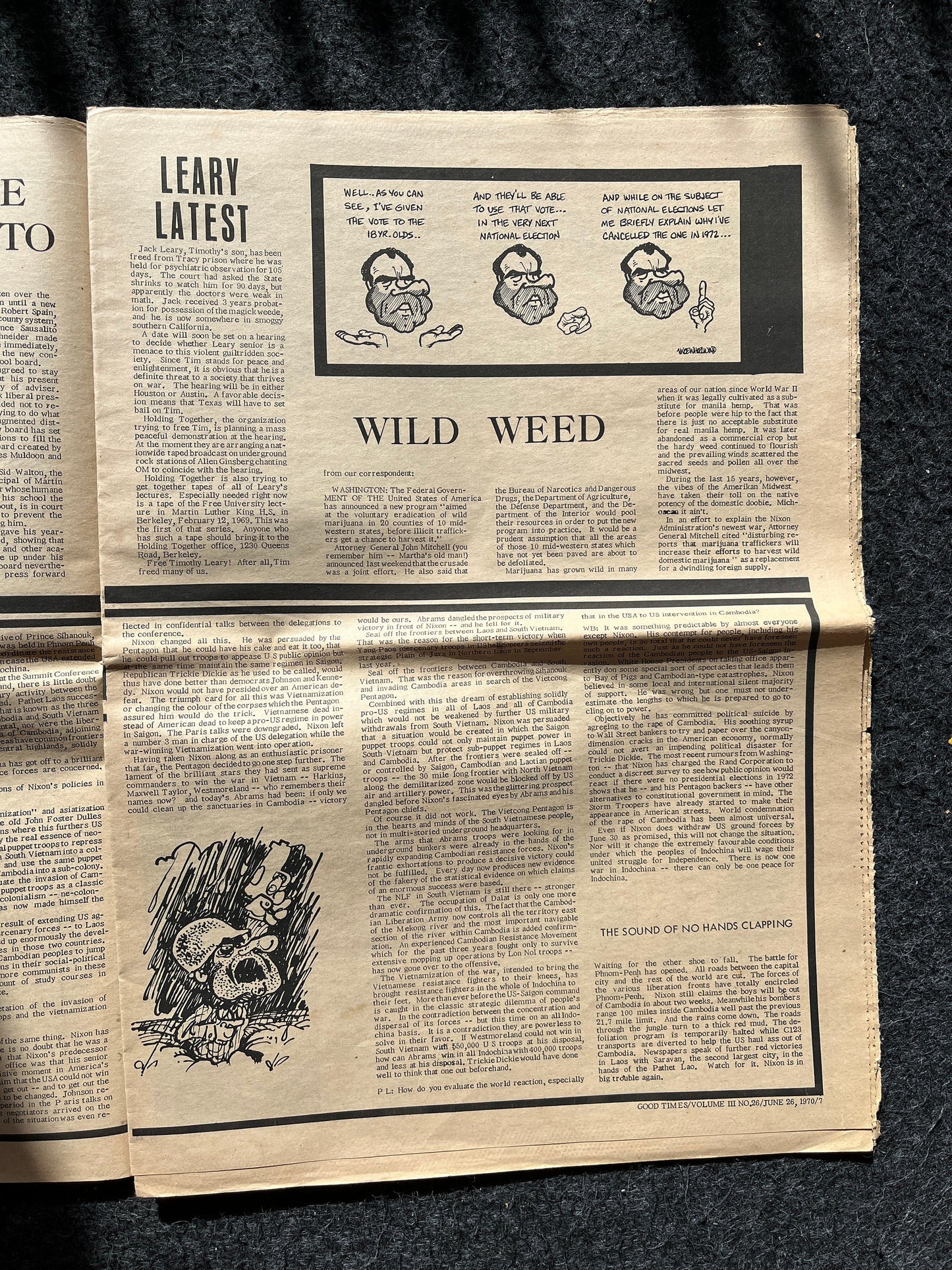 1970s High Times Underground Newspaper, Black Panther Party, Vintage Antique Collectibles, Hippie Grunge Art Gifts, San Francisco Gifts