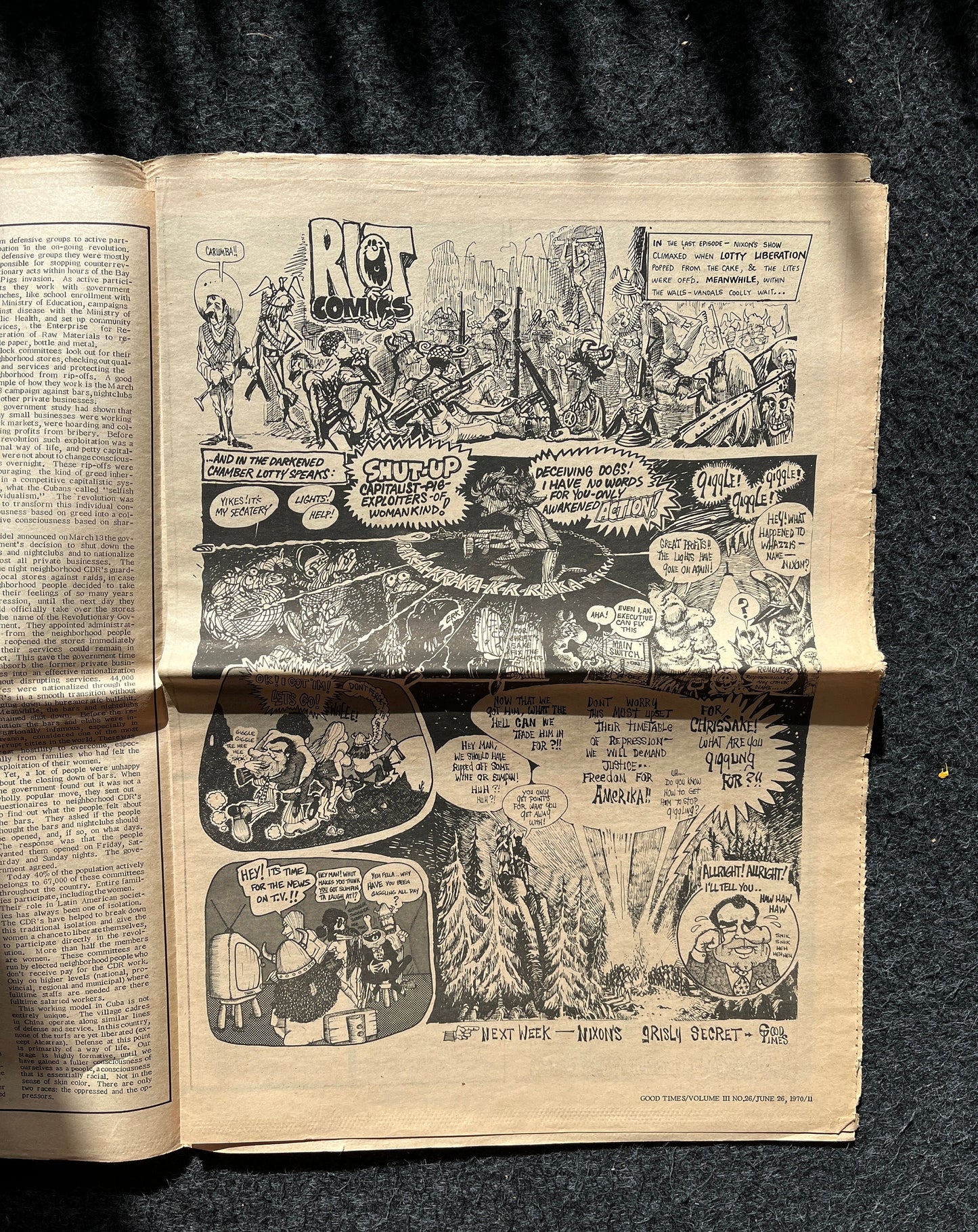 1970s High Times Underground Newspaper, Black Panther Party, Vintage Antique Collectibles, Hippie Grunge Art Gifts, San Francisco Gifts
