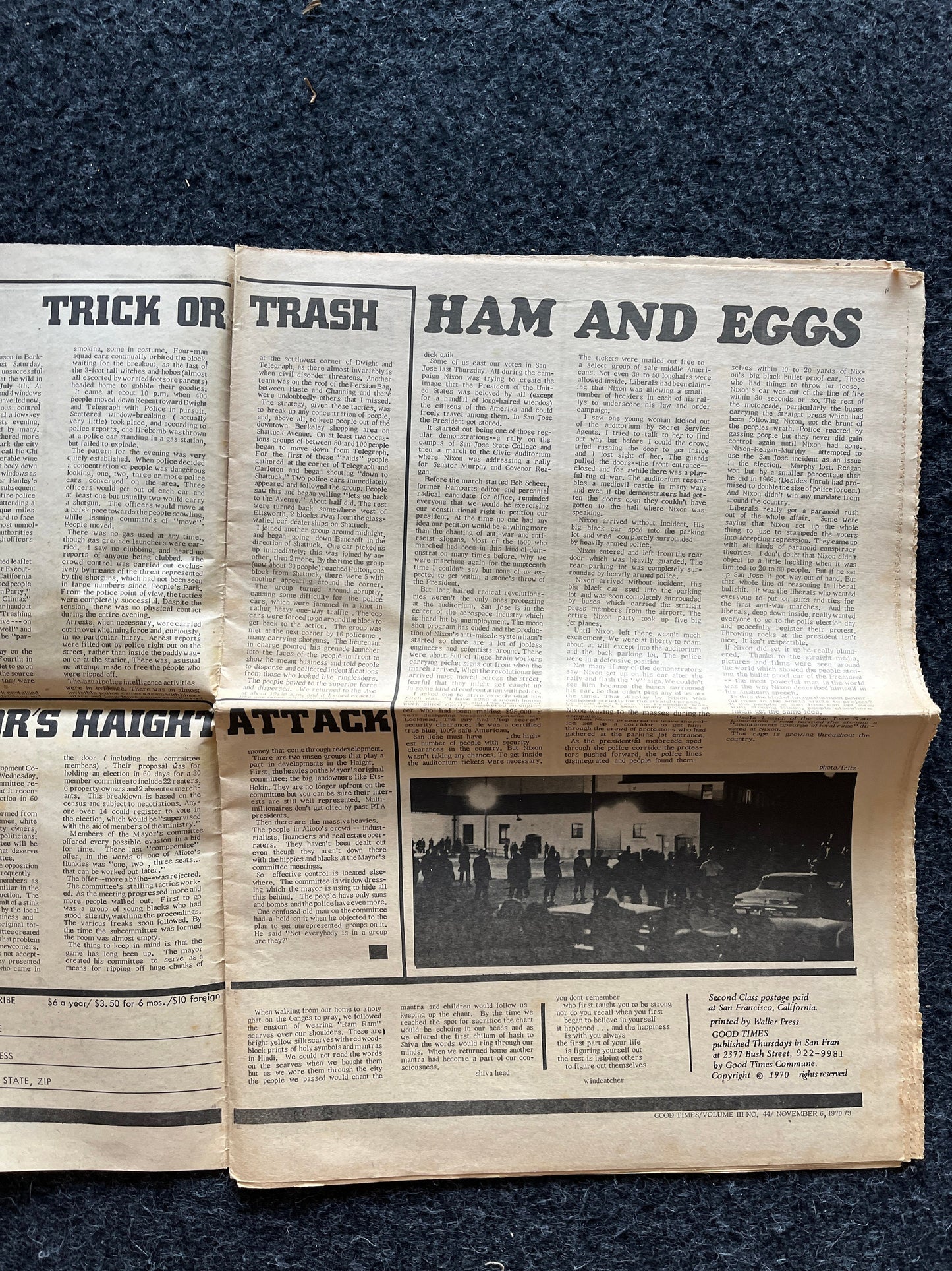 1970s High Times Underground Newspaper, Black Panther Party, Vintage Antique Collectibles, Hippie Grunge Art Gifts, San Francisco Gifts
