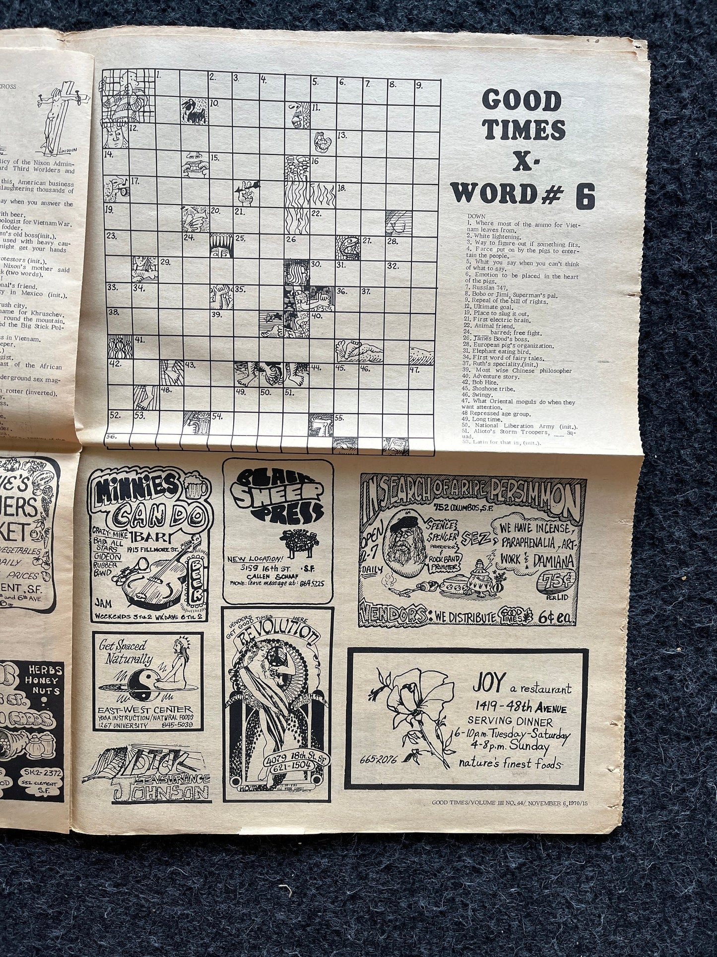 1970s High Times Underground Newspaper, Black Panther Party, Vintage Antique Collectibles, Hippie Grunge Art Gifts, San Francisco Gifts