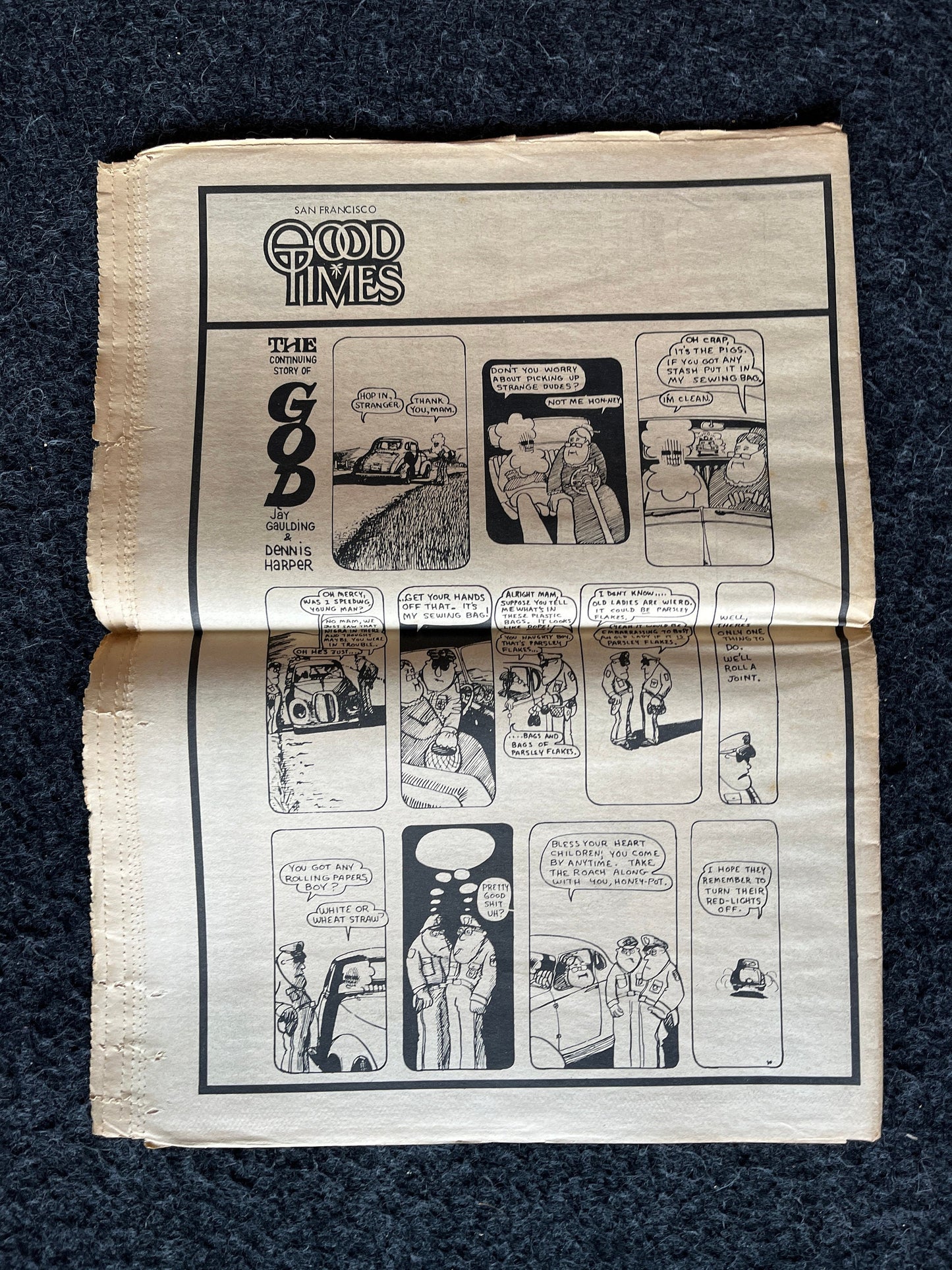 1970s High Times Underground Newspaper, Black Panther Party, Vintage Antique Collectibles, Hippie Grunge Art Gifts, San Francisco Gifts