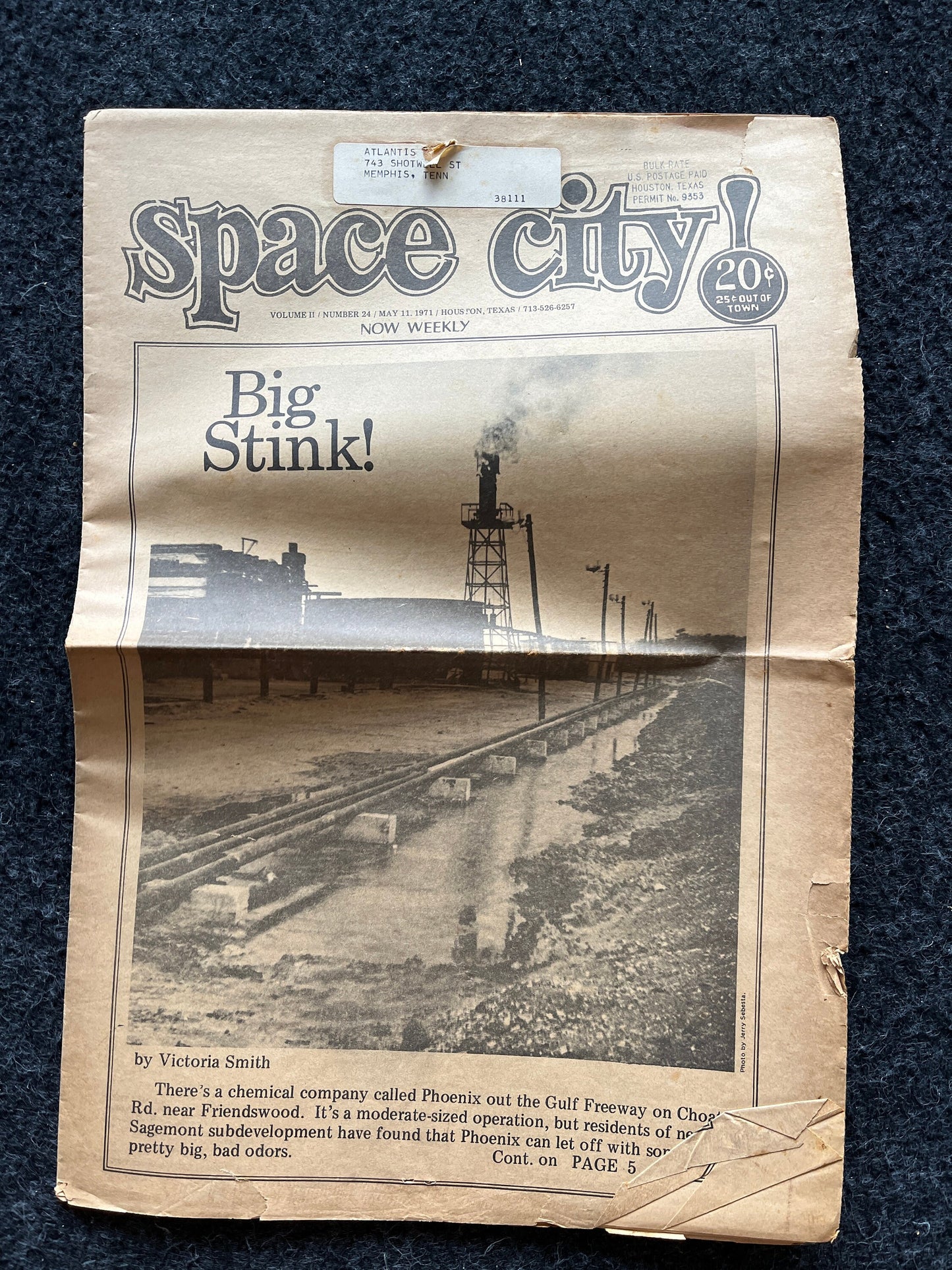1970s Space City Austin Texas Underground Newspaper, Black Panther Party, Vintage Antique Collectibles, Hippie Grunge Art Gifts,