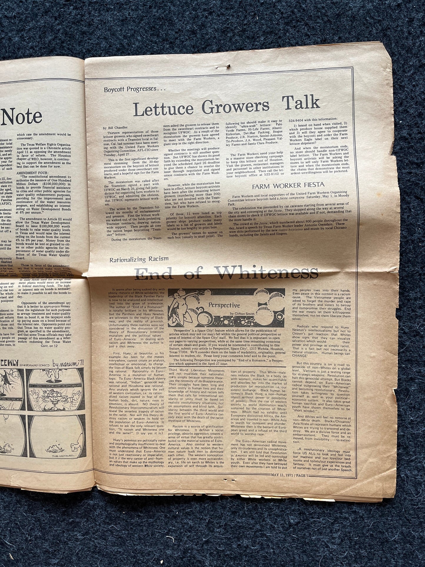 1970s Space City Austin Texas Underground Newspaper, Black Panther Party, Vintage Antique Collectibles, Hippie Grunge Art Gifts,