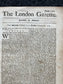1777 London Gazette, History Wall Art, Original Antique Pamphlet, American President History and Wall Decor, George Washington
