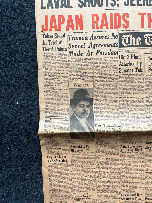 Best of the Rest - Late WW2 Pacific Theatre Newspaper - Original Vintage World War 2 Memorabilia Newspaper - US Allied Forces Liberate WWII