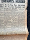 1939 Al Capone Connected to Agents Death, True Crime American History, Vintage Newspaper and History