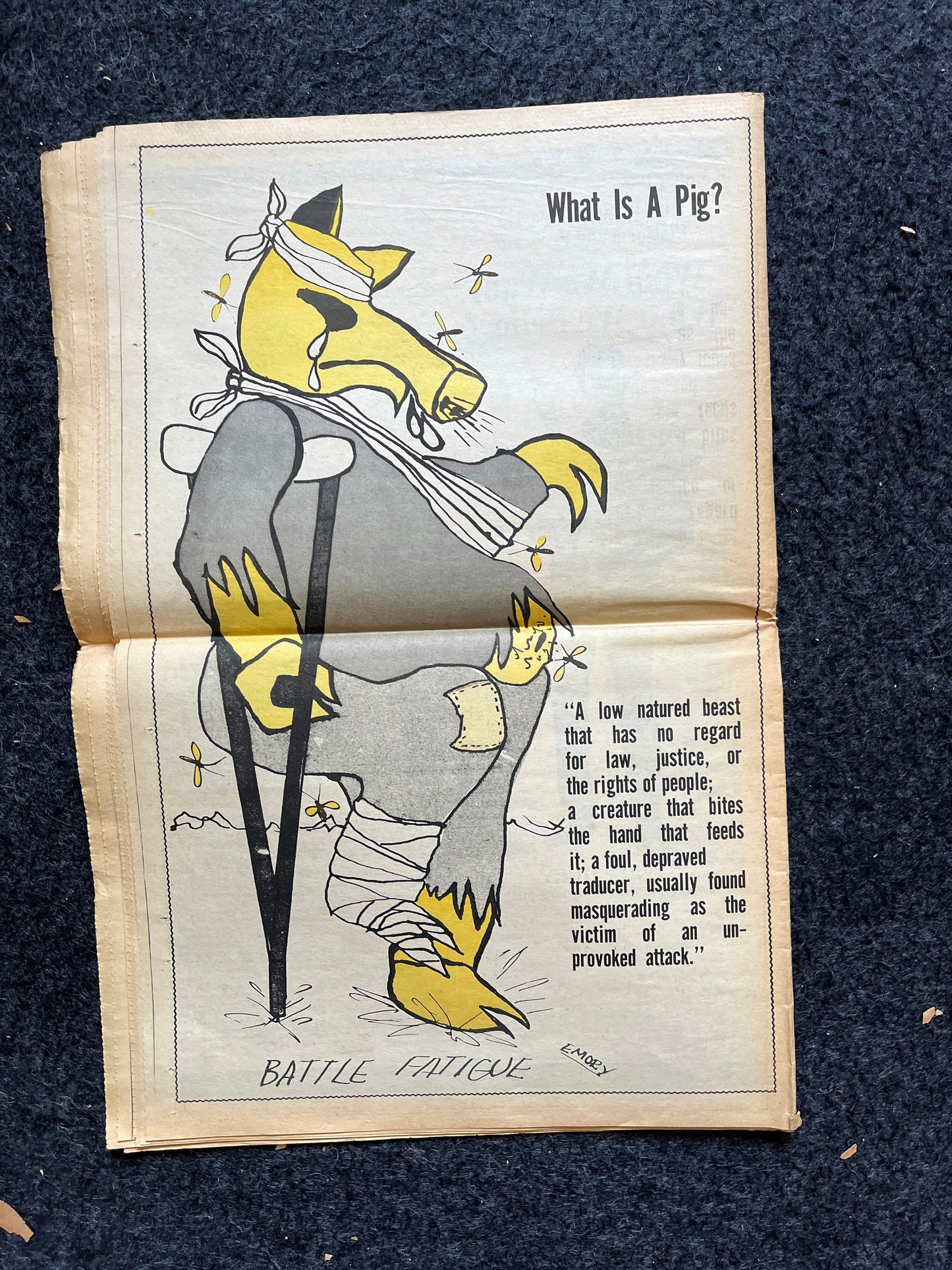 1970 Black Panther Memorial Newspaper Political Party Support Propaganda, Education Art Civil Rights Memorabilia, Vietnam Souvenirs and Gift