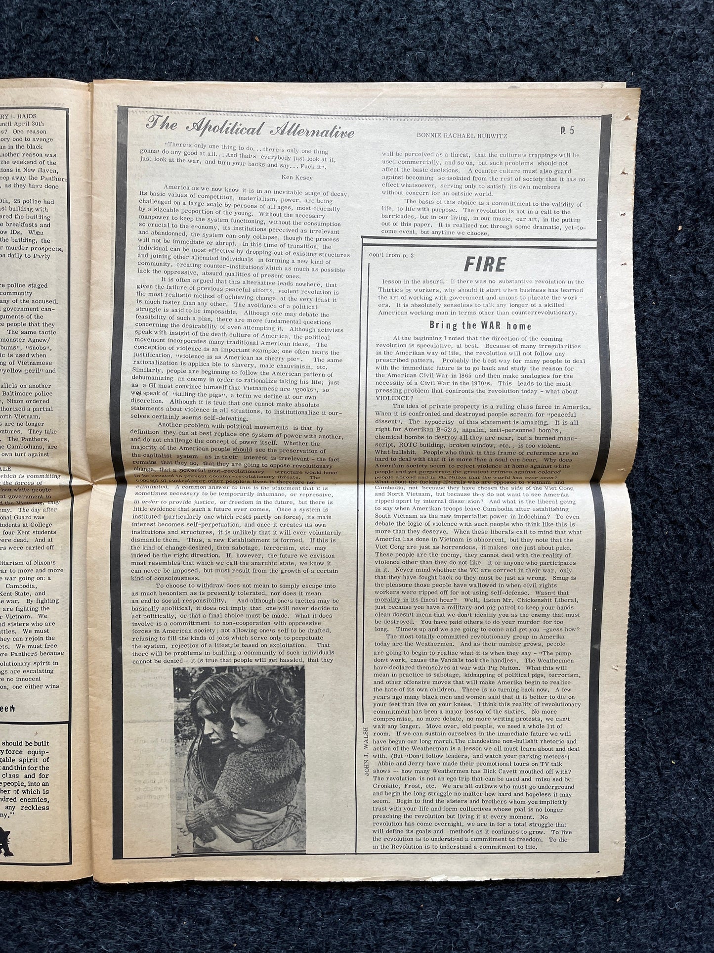 1970s Far Left Underground Newspaper, Black Panther Party, Vintage Antique Collectibles, Hippie Grunge Art Gifts, San Francisco Gifts
