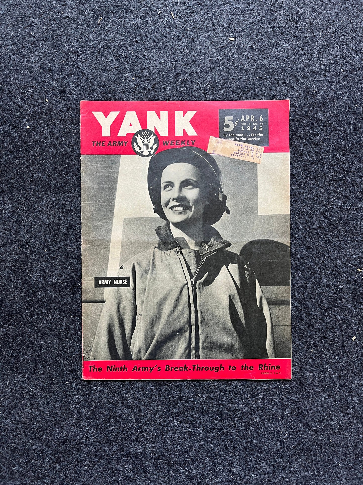 1945 US Army Nurses, Nursing Gifts, Nursing Decorations WW2 Yank Magazine Collectible Military Memorabilia, Gifts for Him, Anniversary Gifts