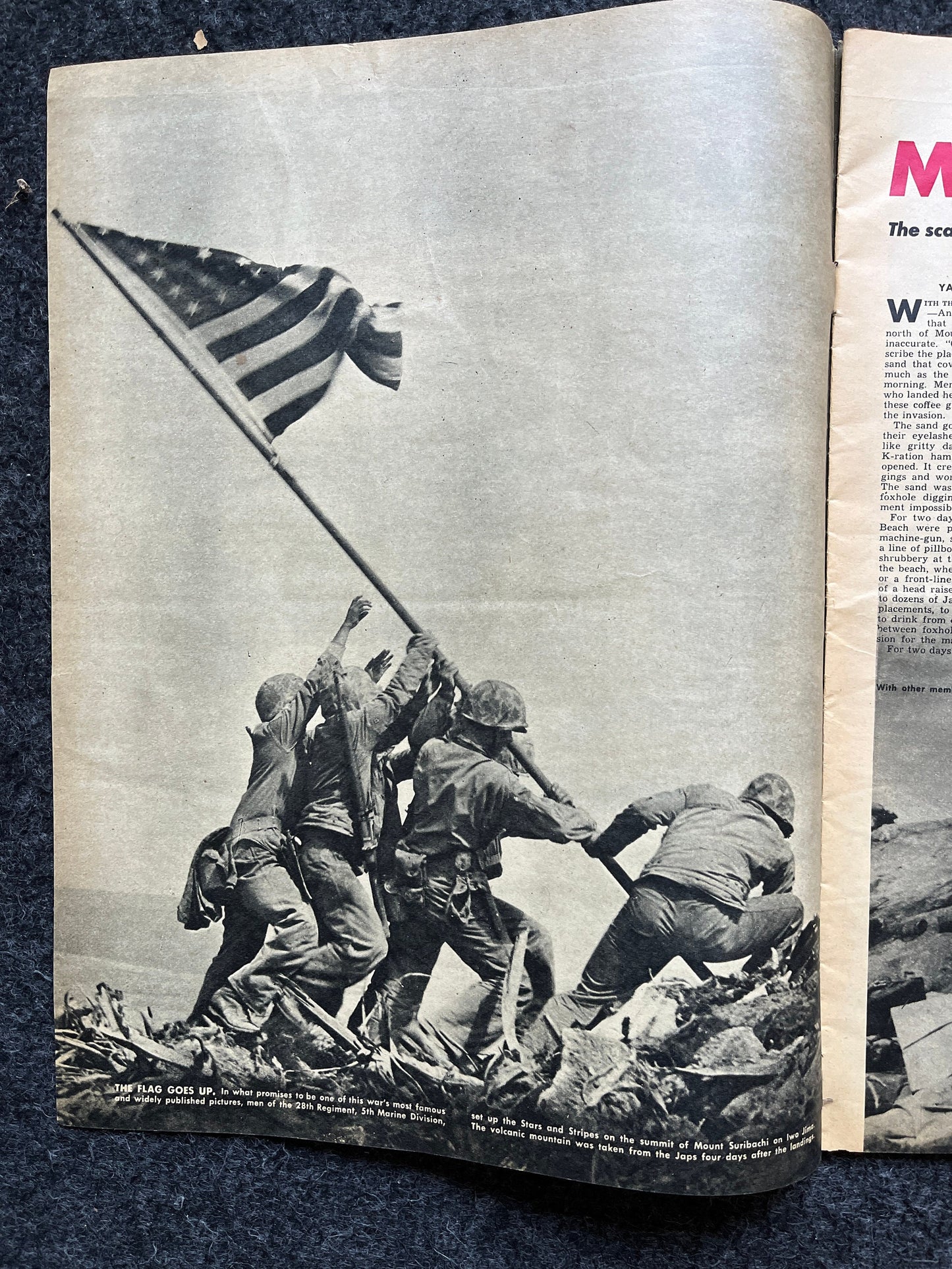 1945 Iwo Jima Battle, WW2 Yank Magazine Collectible Military Magazine Memorabilia, Gift for Him, Anniversary Gifts, Military Wall Decoration