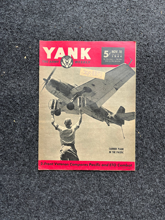 1944 WW2 Yank Magazine Collectible Military Magazine Memorabilia, Gifts for Him, Anniversary Gifts, Vintage Military Wall Decoration, Army