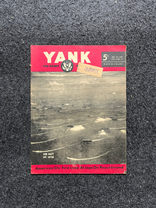 1945 US Propaganda WW2 Yank Magazine Collectible Military Magazine Memorabilia, Anniversary Gifts for Him, Vintage Military Wall Decoration