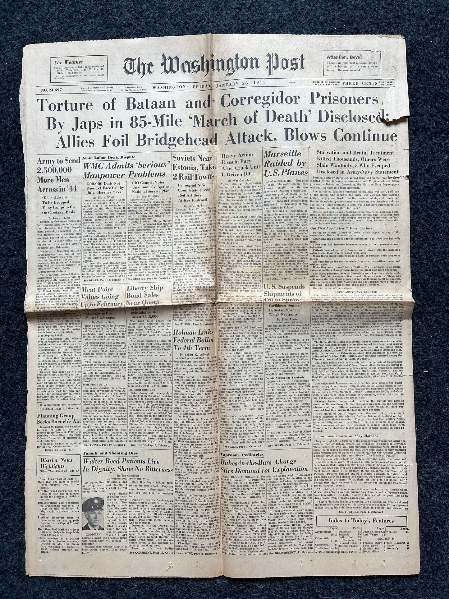 1945 WW2 Bataan Death March Prisoners Liberated Day Of - Japanese Empire Defeated Allied Forces Philippines Liberated - Original Vintage New