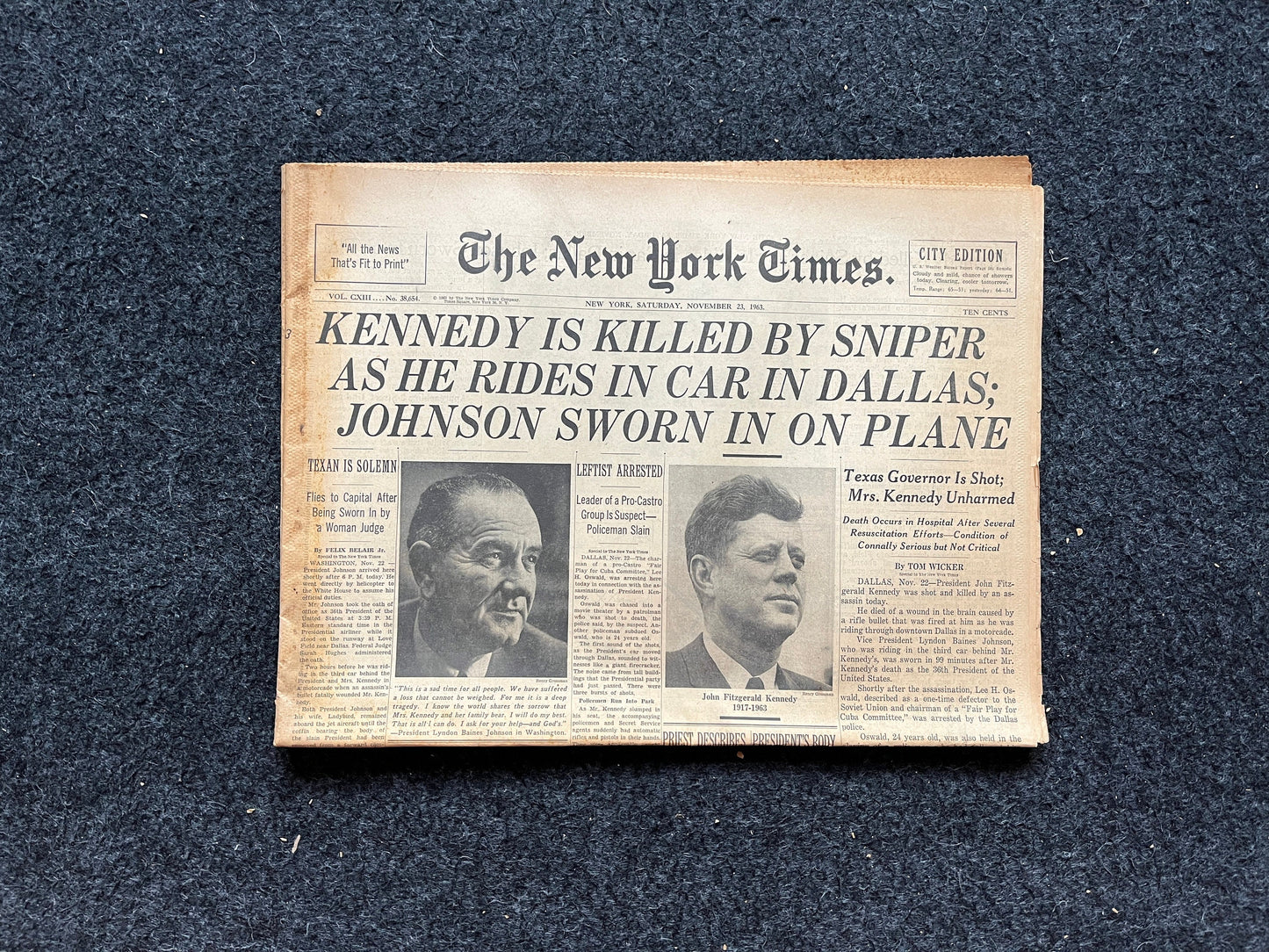 1963 Kennedy Assassination, November 23rd, 1963, Historic Gifts, American History, Bay of Pigs, John F. Kennedy Conspiracy,