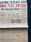 1942 Japanese Flee British in Burma - Original Newspaper and World War 2 Propaganda Poster - US War Bonds, Fathers Days Gifts