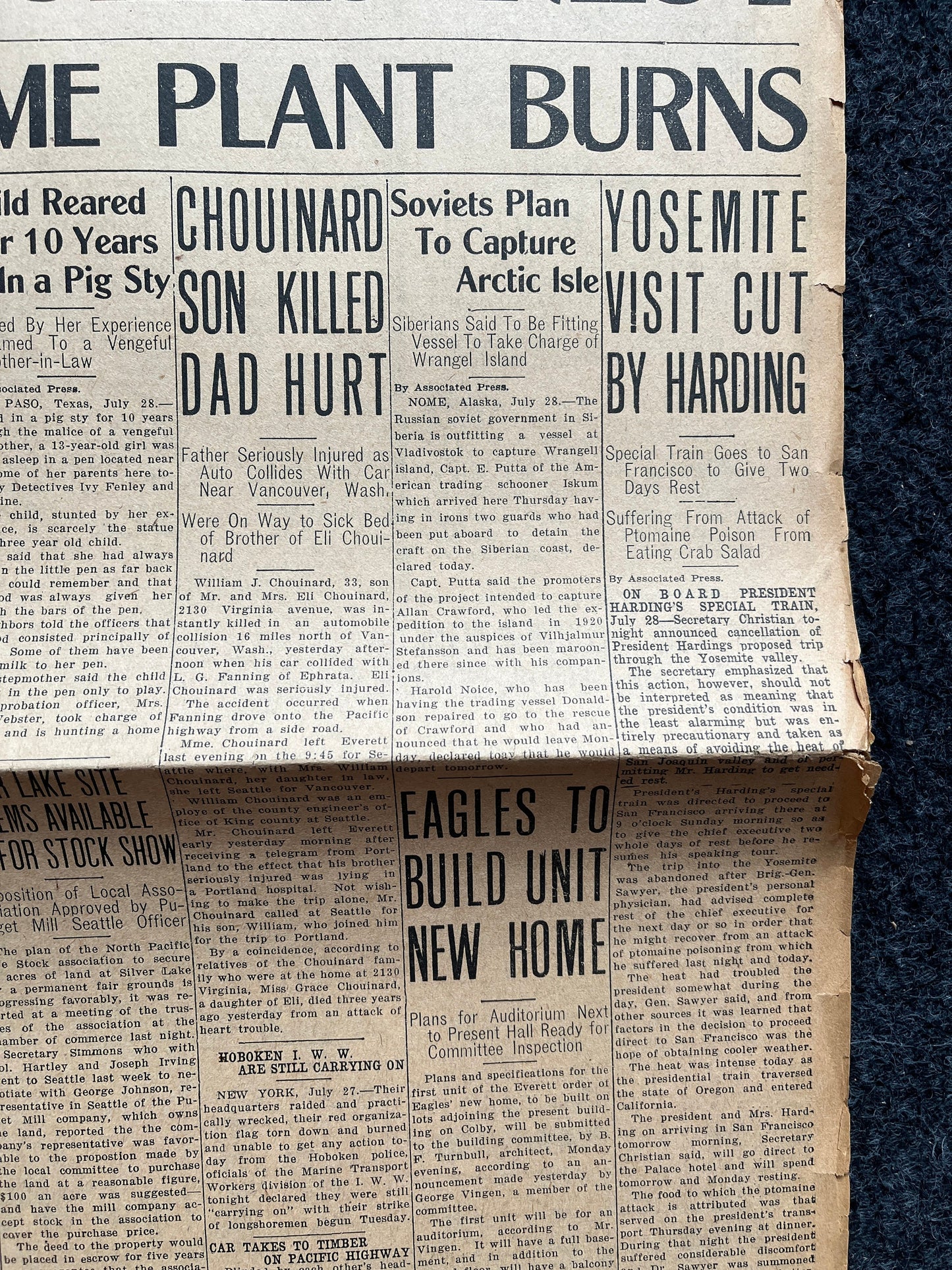 Vintage Warren G. Harding 29th President Election and Inauguration Newspapers - Day Of - TeaPot Dome Scandal