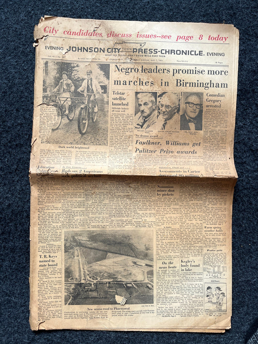 1963 Alabama Birmingham Riots and Bus Marches, US History, Civil Rights Black History BLM – Vintage Original Newspaper, History Wall Decor
