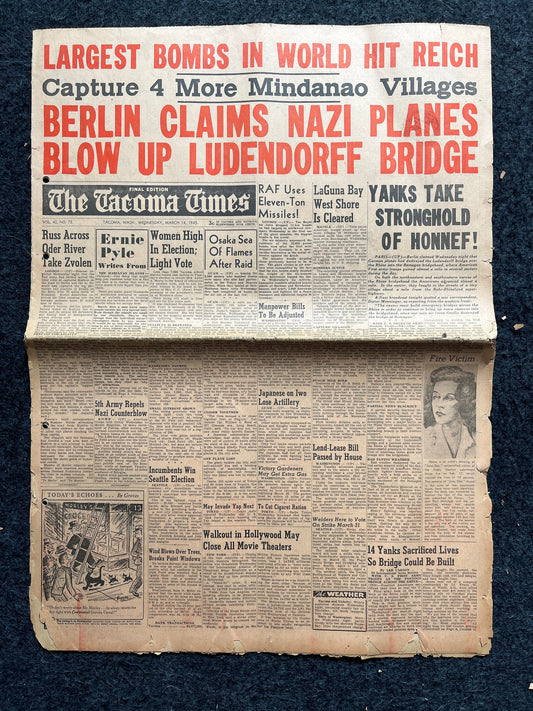 Best of the Rest - Late WW2 European Theatre Newspaper - Original Vintage World War 2 Memorabilia Newspaper - US Allied Forces Liberate WWII