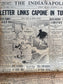 1939 Al Capone Connected to Agents Death, True Crime American History, Vintage Newspaper and History