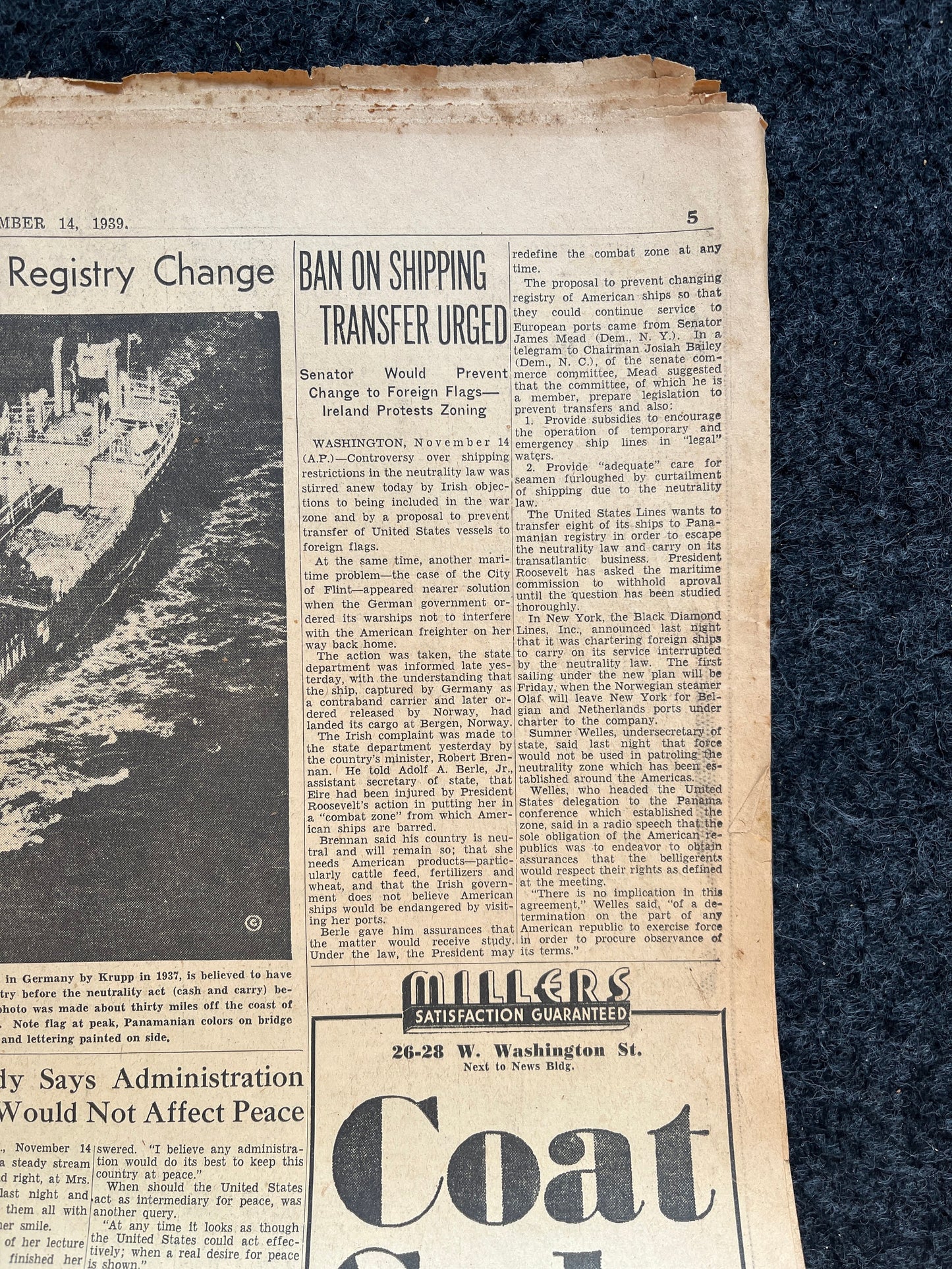 1939 Al Capone Connected to Agents Death, True Crime American History, Vintage Newspaper and History