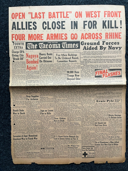 Best of the Rest - Late WW2 European Theatre Newspaper - Original Vintage World War 2 Memorabilia Newspaper - US Allied Forces Liberate WWII