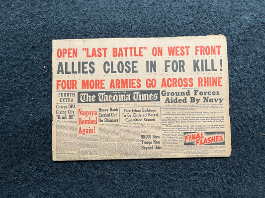 Best of the Rest - Late WW2 European Theatre Newspaper - Original Vintage World War 2 Memorabilia Newspaper - US Allied Forces Liberate WWII