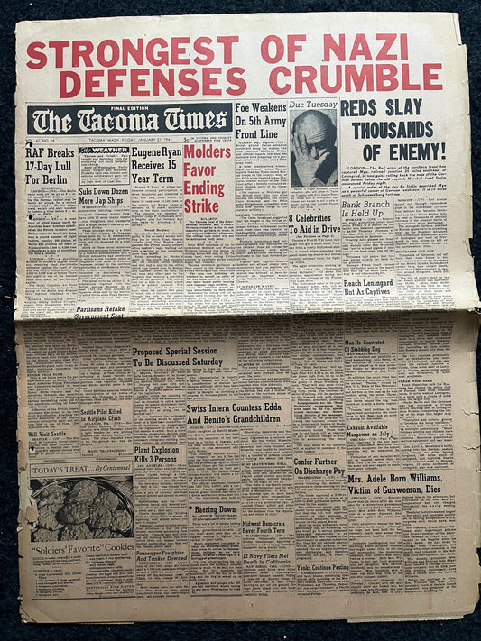 Best of the Rest - Late WW2 European Theatre Newspaper - Original Vintage World War 2 Memorabilia Newspaper - US Allied Forces Liberate WWII