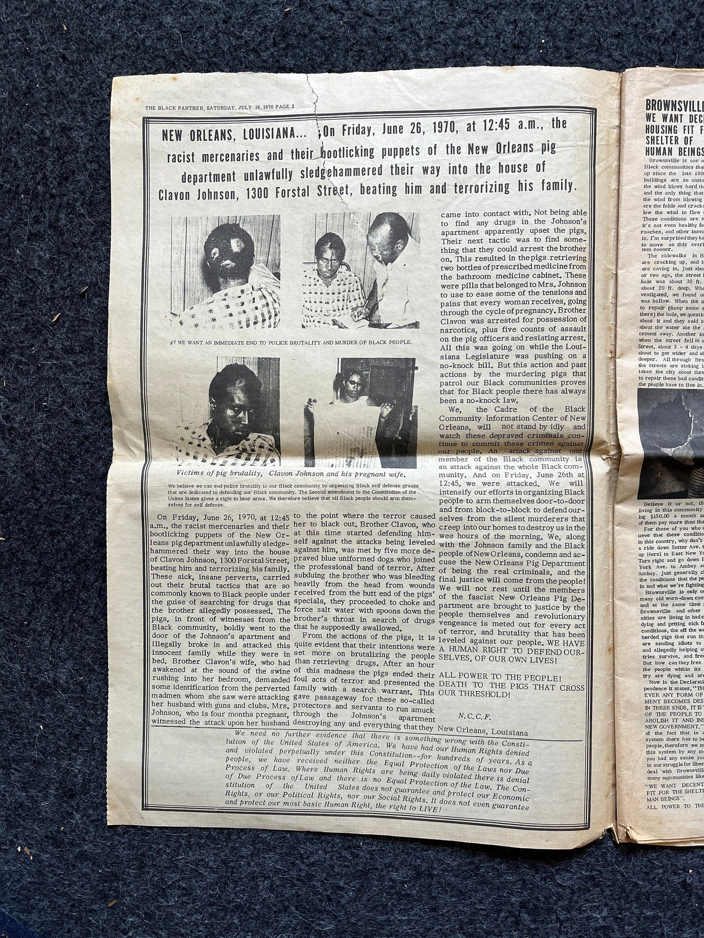 1970 New Orleans Black Panther Political Party Propaganda, Education Art Civil Rights Memorabilia, Government Conspiracies, History Gifts