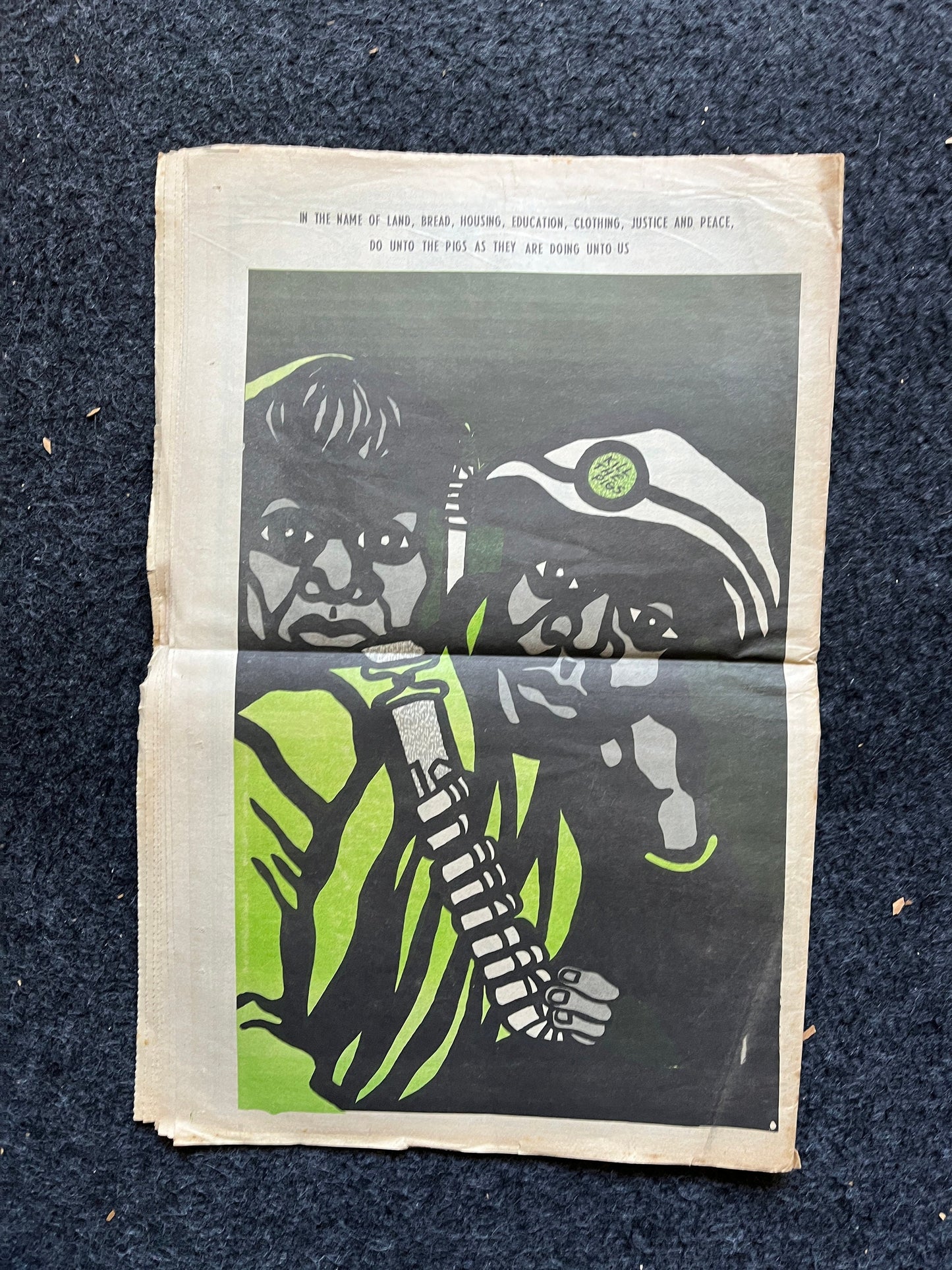 1970 New Orleans Black Panther Political Party Propaganda, Education Art Civil Rights Memorabilia, Government Conspiracies, History Gifts
