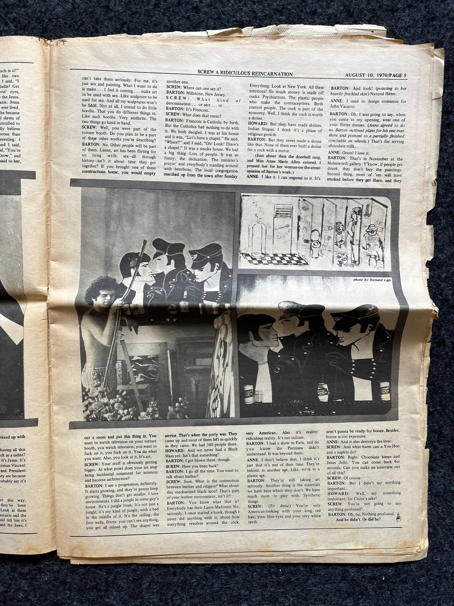 1970s Sexual Revolution Underground Newspaper, Black Panther Party, Vintage Antique Collectibles, Hippie Grunge Art Gifts, San Francisco