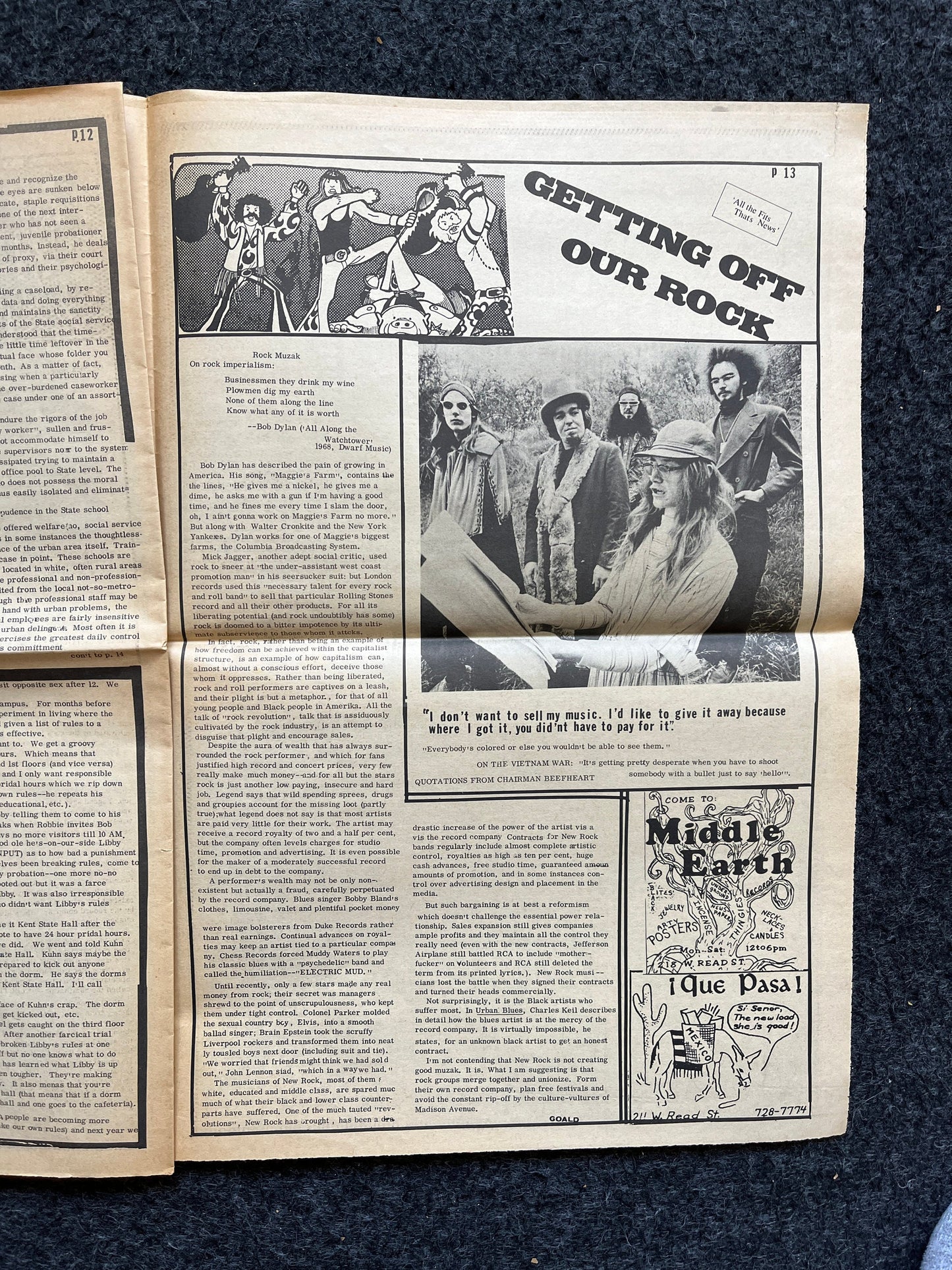1970s Far Left Underground Newspaper, Black Panther Party, Vintage Antique Collectibles, Hippie Grunge Art Gifts, San Francisco Gifts