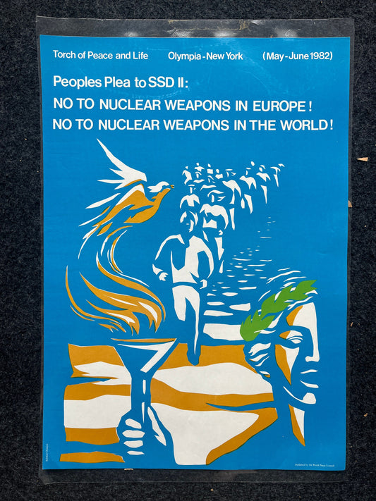 1980s EU Anti War Peace Poster, USSR Cold War Propaganda Poster, Vintage Poster, Communist Artwork, European Union Artwork, Science Decor