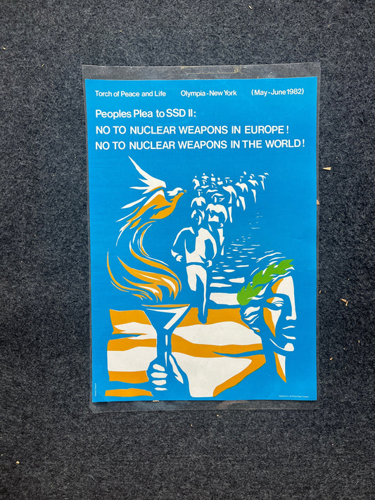 1980s EU Anti War Peace Poster, USSR Cold War Propaganda Poster, Vintage Poster, Communist Artwork, European Union Artwork, Science Decor