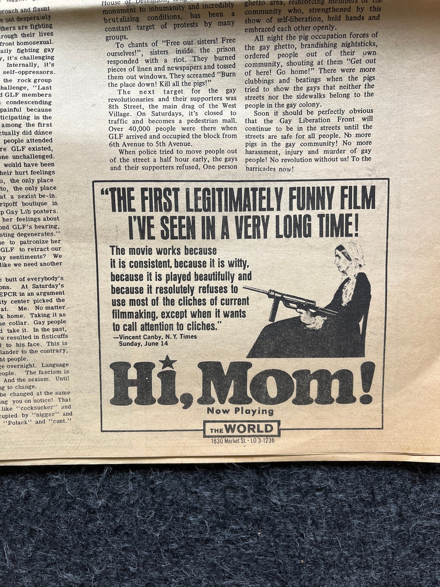 1970s Far Left Underground Newspaper, Black Panther Party, Vintage Antique Collectibles, Hippie Grunge Art Gifts, San Francisco Gifts