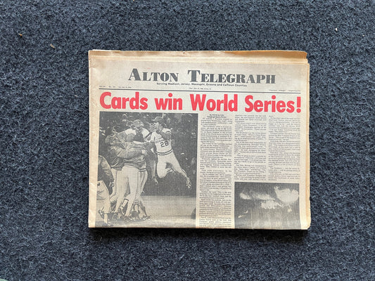 1980 Saint Louis Wins World Series of Baseball, Vintage Baseball memorabilia, Sports Collectibles and Gifts, Wall Decor for Sports fans