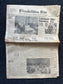 1962 Chinese CCP Denounces United States - Red China Unlocks Nuclear Weapons - Original Vintage Newspaper Red Scare Cold War Propaganda