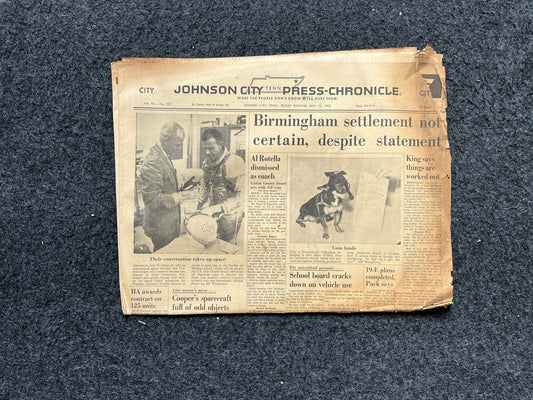 1963 Alabama Birmingham Riots and Bus Marches, US History, Civil Rights Black History BLM – Vintage Original Newspaper, History Wall Decor