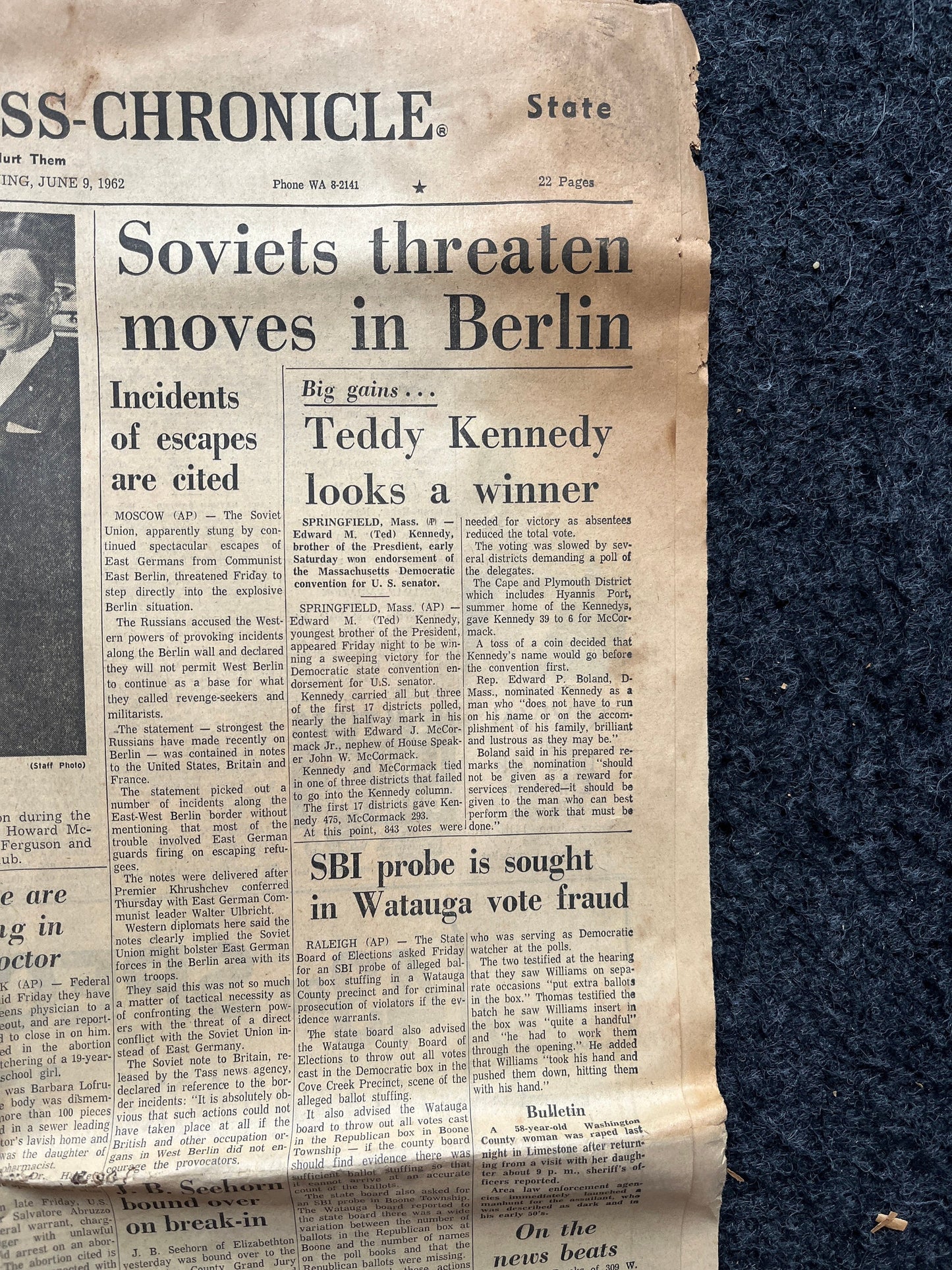 Original Moon Landing Vintage Newspaper - NASA Apollo 11 Program Moonwalk - Space Race Neil Armstrong Buzz Aldrin - Gifts For Nerds, Space A