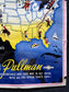 Vintage 1950s 39 x 24 Pullman Winter Railroad Poster Original Railway artwork