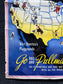 Vintage 1950s 39 x 24 Pullman Winter Railroad Poster Original Railway artwork