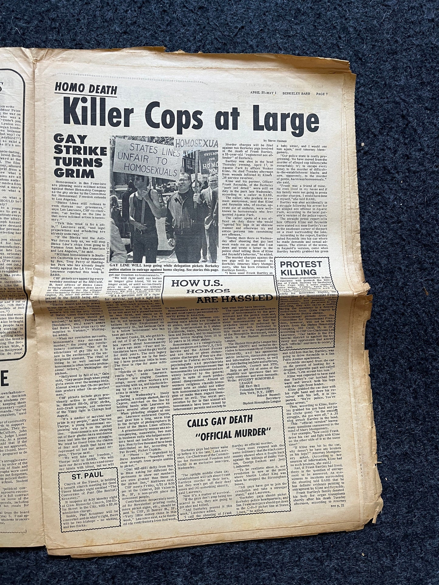 1970s Berkeley Bark CounterCulture, Black Panther Party, Underground Newspaper, Vintage Newspaper, San Francisco California, Black Gifts