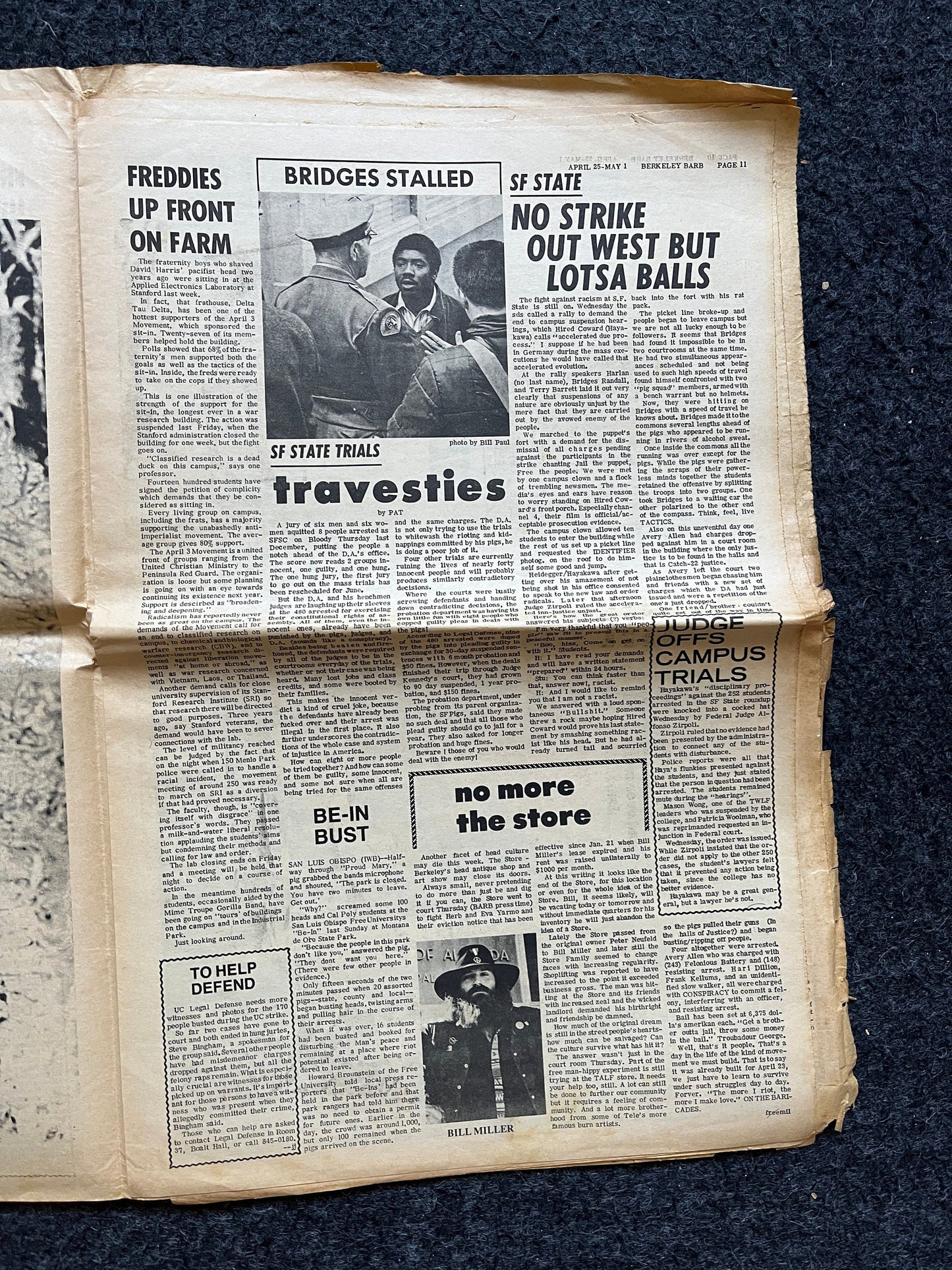 1970s Berkeley Bark CounterCulture, Black Panther Party, Underground Newspaper, Vintage Newspaper, San Francisco California, Black Gifts