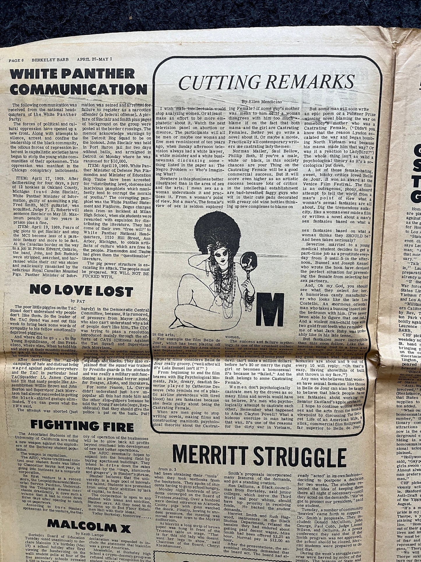 1970s Berkeley Bark CounterCulture, Black Panther Party, Underground Newspaper, Vintage Newspaper, San Francisco California, Black Gifts