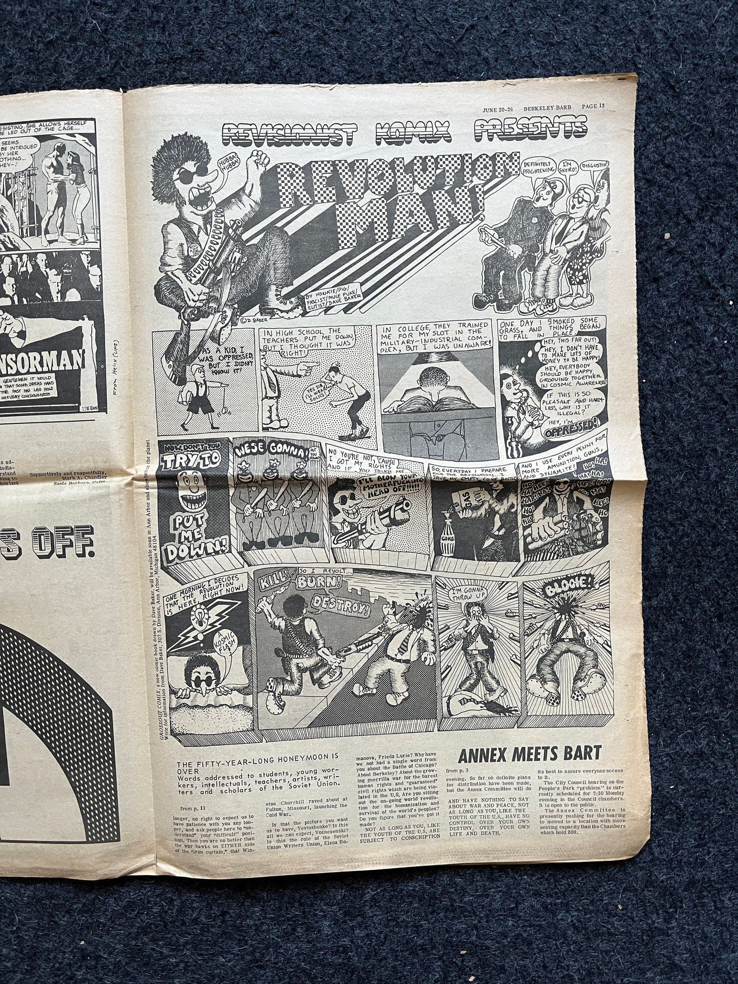 1970s Berkeley Bark CounterCulture, Black Panther Party, Underground Newspaper, Vintage Newspaper, San Francisco California, Black Gifts