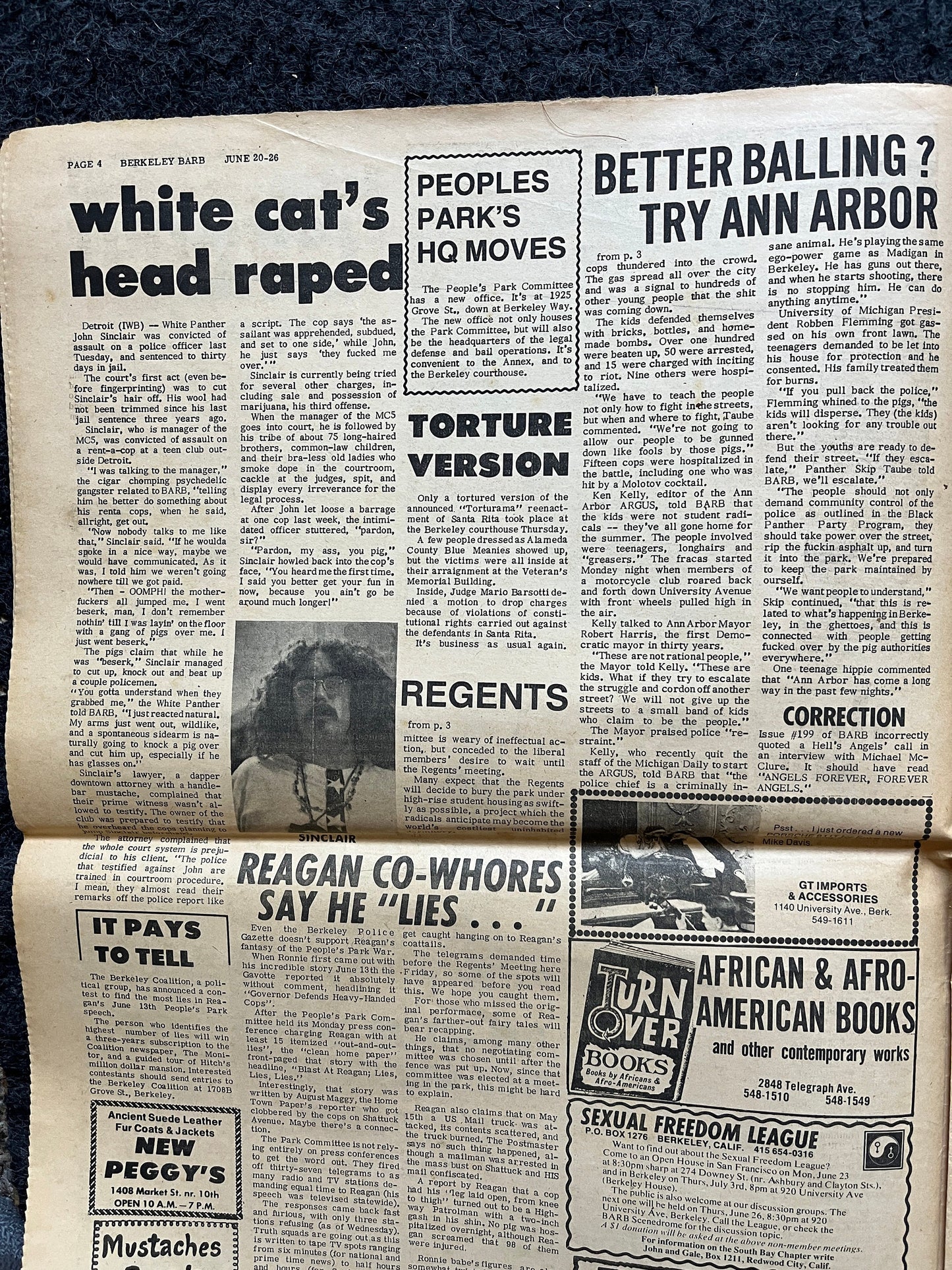 1970s Berkeley Bark CounterCulture, Black Panther Party, Underground Newspaper, Vintage Newspaper, San Francisco California, Black Gifts