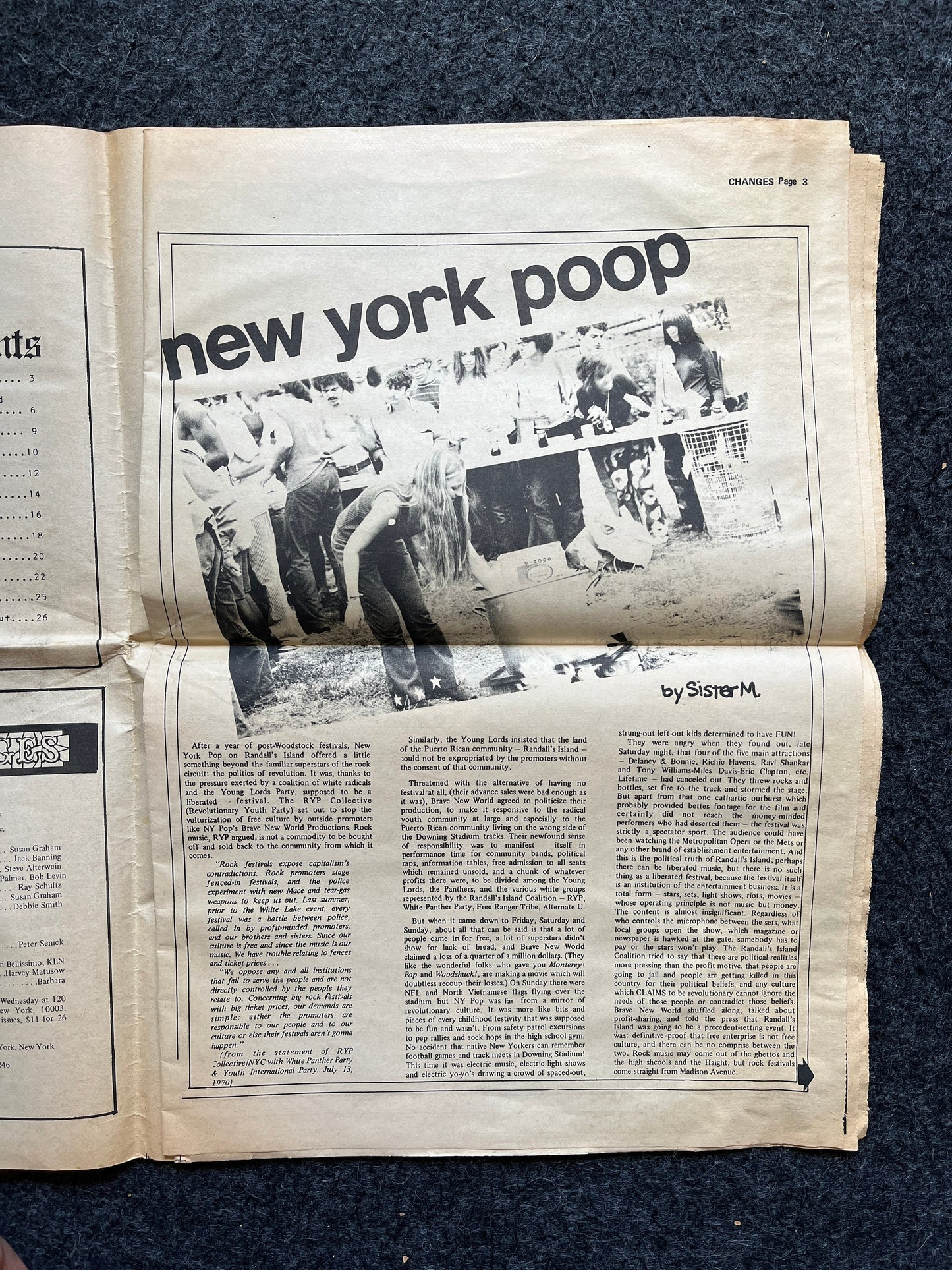 1970s Chicago Changes Underground Newspaper, Black Panther Party, Vintage Antique Collectibles, San Francisco Gifts, Anarchist Gifts,